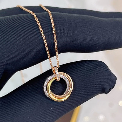 [Love Lucky]TRINITY HALSKETTE SILBER GOLD ROTGOLD DIAMANTEN 