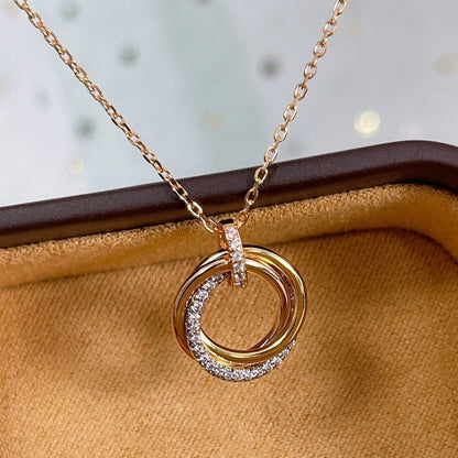 [Love Lucky]TRINITY HALSKETTE SILBER GOLD ROTGOLD DIAMANTEN 