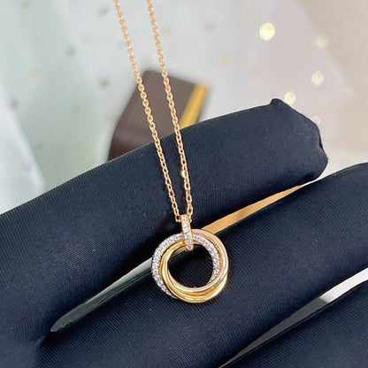 [Love Lucky]TRINITY HALSKETTE SILBER GOLD ROTGOLD DIAMANTEN 