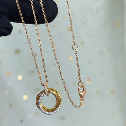 [Love Lucky]TRINITY HALSKETTE SILBER GOLD ROTGOLD DIAMANTEN 