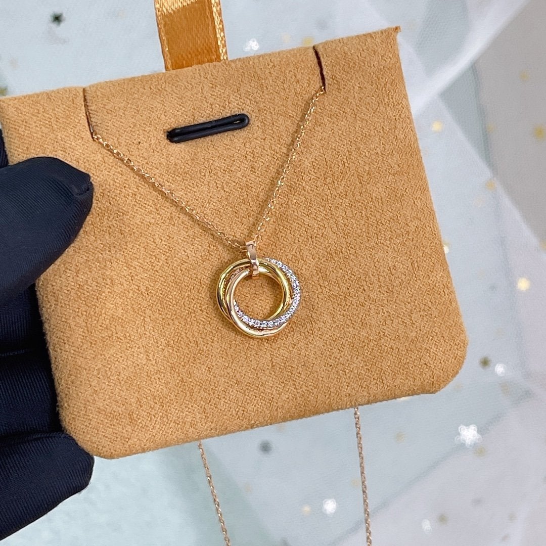 [Love Lucky]TRINITY HALSKETTE SILBER GOLD ROTGOLD DIAMANTEN 