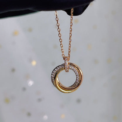 [Love Lucky]TRINITY HALSKETTE SILBER GOLD ROTGOLD DIAMANTEN 