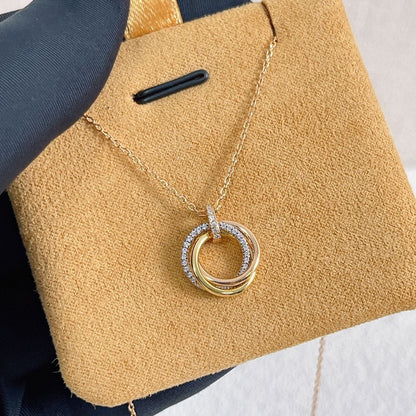 [Love Lucky]TRINITY HALSKETTE SILBER GOLD ROTGOLD DIAMANTEN 