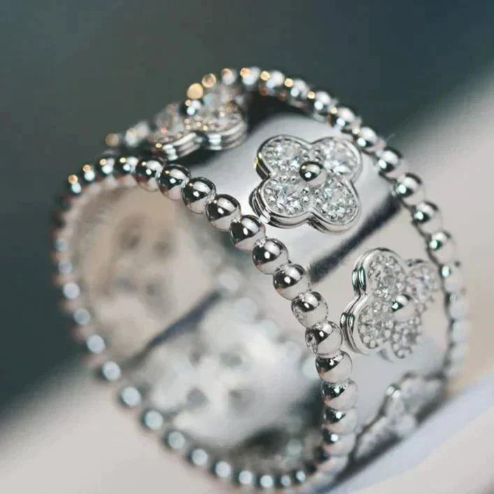 [Love Lucky]BAGUE CALÉIDOSCOPE TRÈFLE 10MM