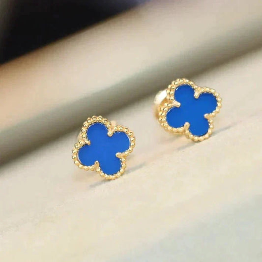 [Love Lucky]CLOVER MINI 9.5MM TURQUOISE EARRINGS