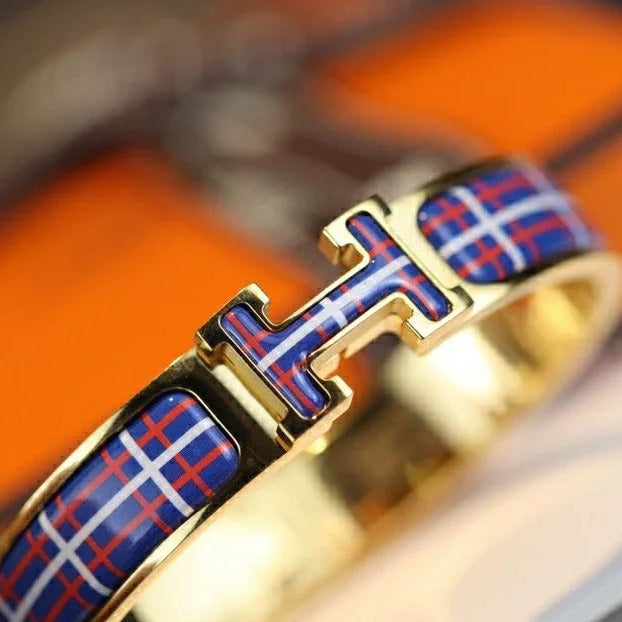 [Love Lucky]H TARTAN ARMBAND 12MM