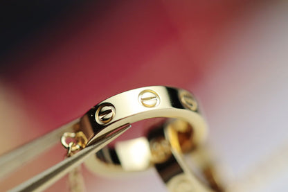 [Love Lucky] LIEBESHALSKETTE DOPPELRING GOLD