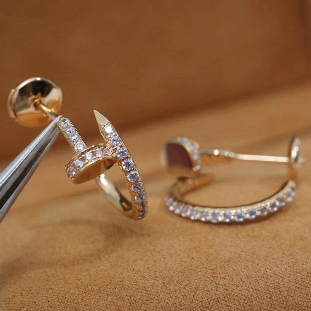 [Love Lucky]JUSTE FULL DIAMOND SMALL EARRINGS