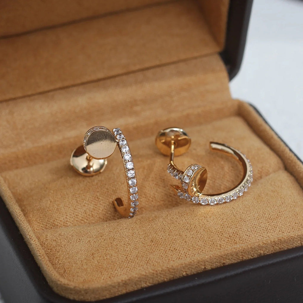 [Love Lucky]JUSTE FULL DIAMOND SMALL EARRINGS