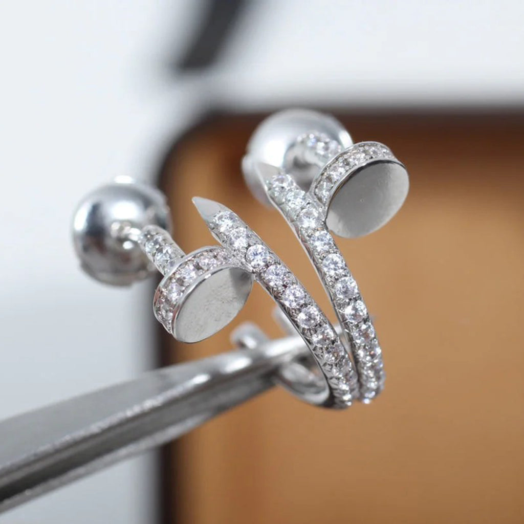 [Love Lucky]JUSTE FULL DIAMOND SMALL EARRINGS
