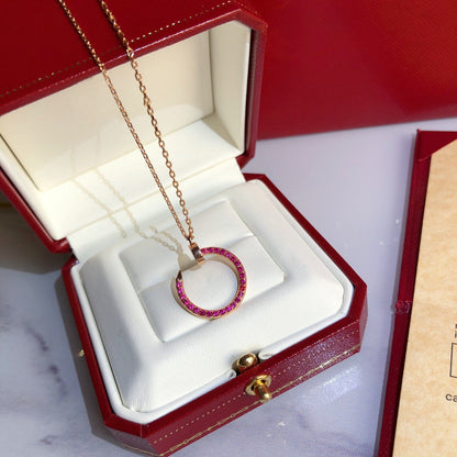 [Love Lucky]JUSTE NECKLACE RED FULL DIAMONDS