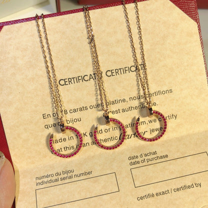 [Love Lucky]JUSTE NECKLACE RED FULL DIAMONDS
