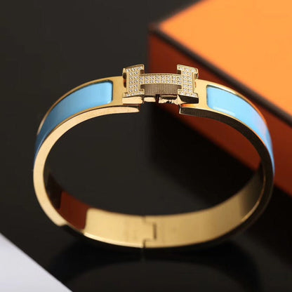 [Love Lucky]H BRACCIALE CLOUD BLUE IN ORO E DIAMANTI
