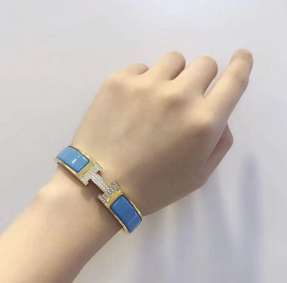 [Love Lucky]H BRACCIALE CLOUD BLUE IN ORO E DIAMANTI
