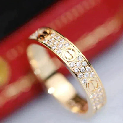 [Love Lucky]LOVE RING 4.0MM DIAMOND PAVED