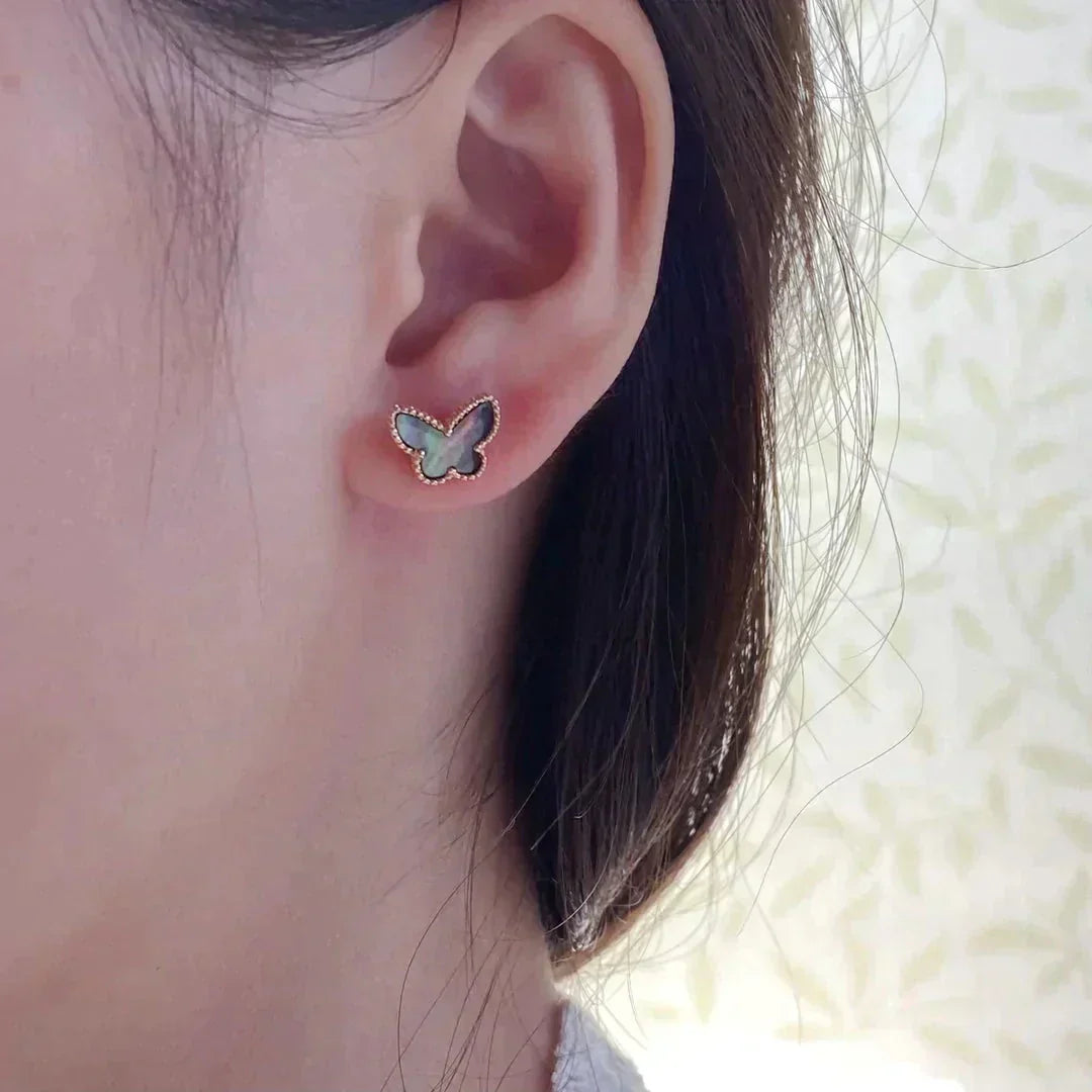 [Love Lucky]BUTTERFLY DARK MOP  EARRINGS