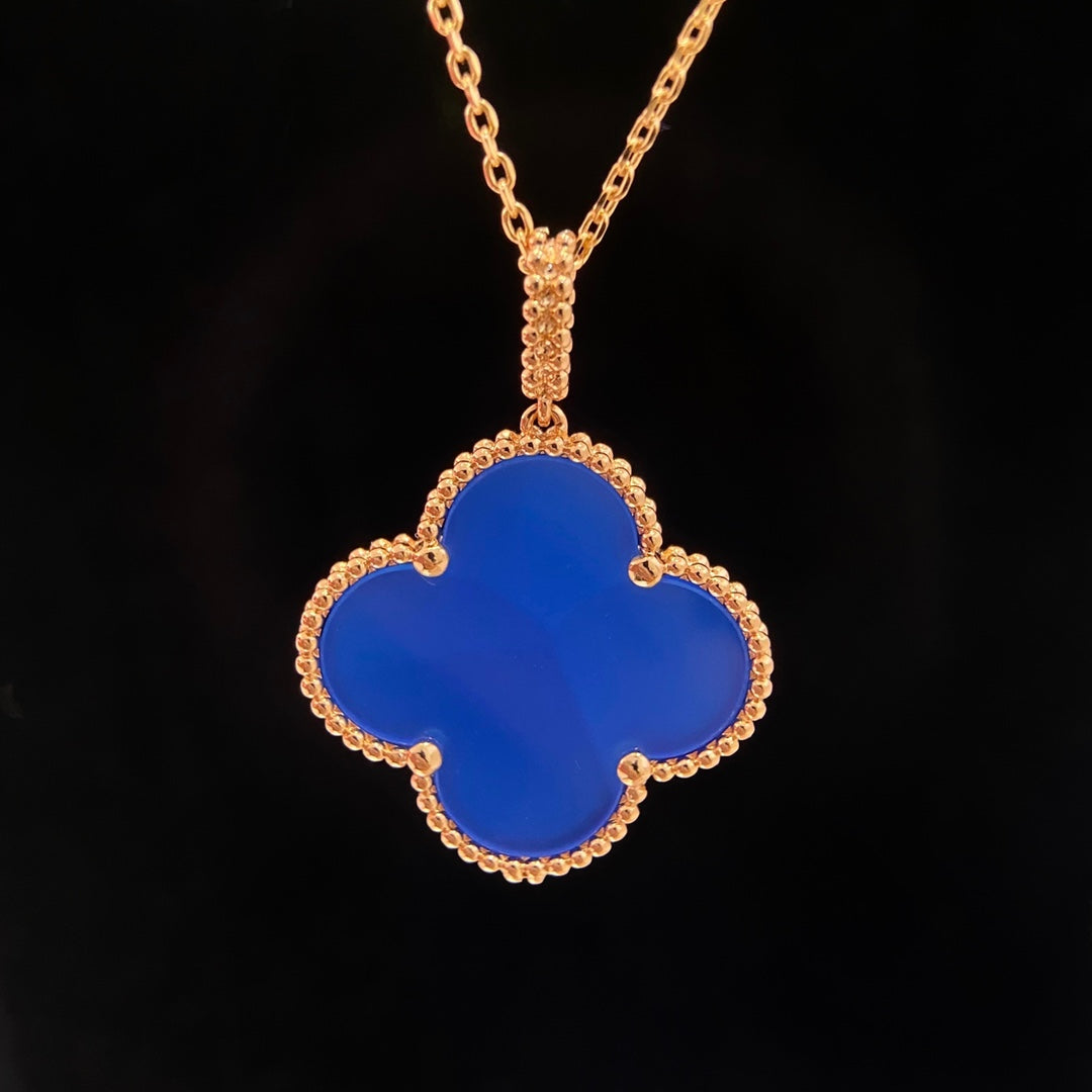 [Love Lucky]CLOVER 25MM 項鍊 綠松石 玫瑰金