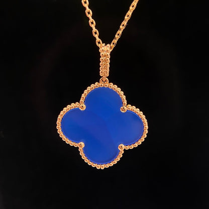 [Love Lucky]CLOVER 25MM 項鍊 綠松石 玫瑰金