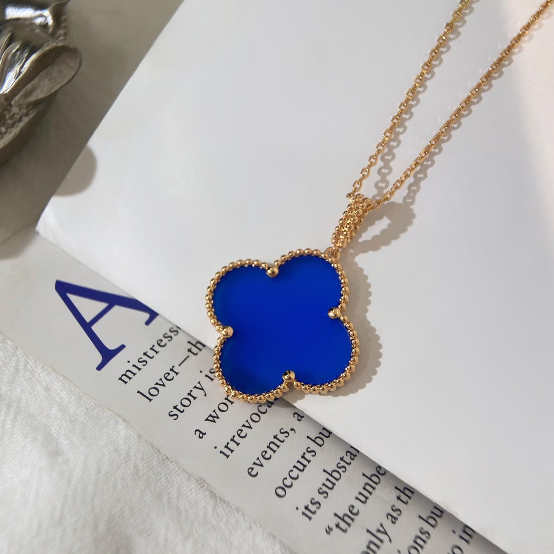 [Love Lucky]CLOVER 25MM 項鍊 綠松石 玫瑰金