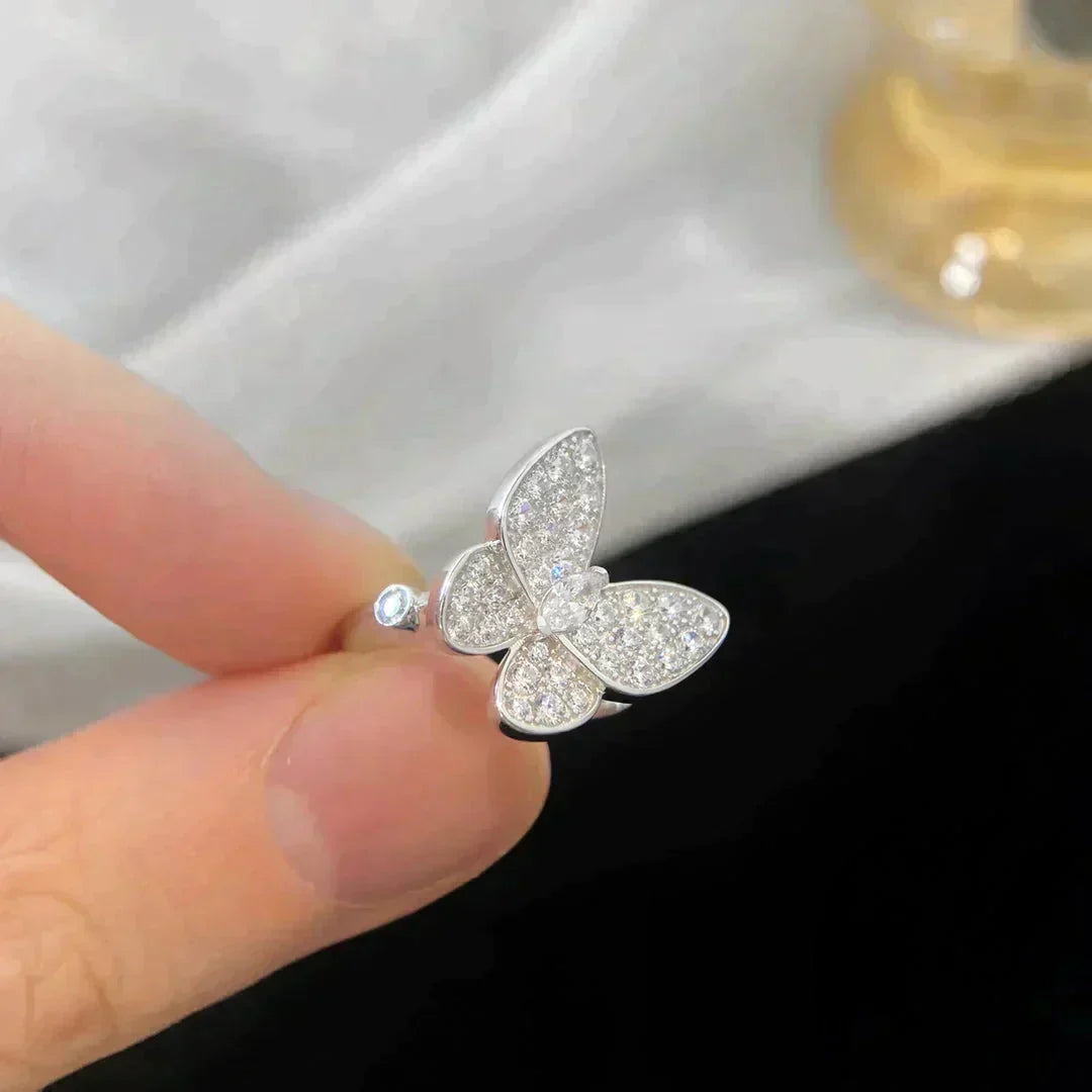 [Amore Fortunato]ANELLO A FARFALLA CON DIAMANTI