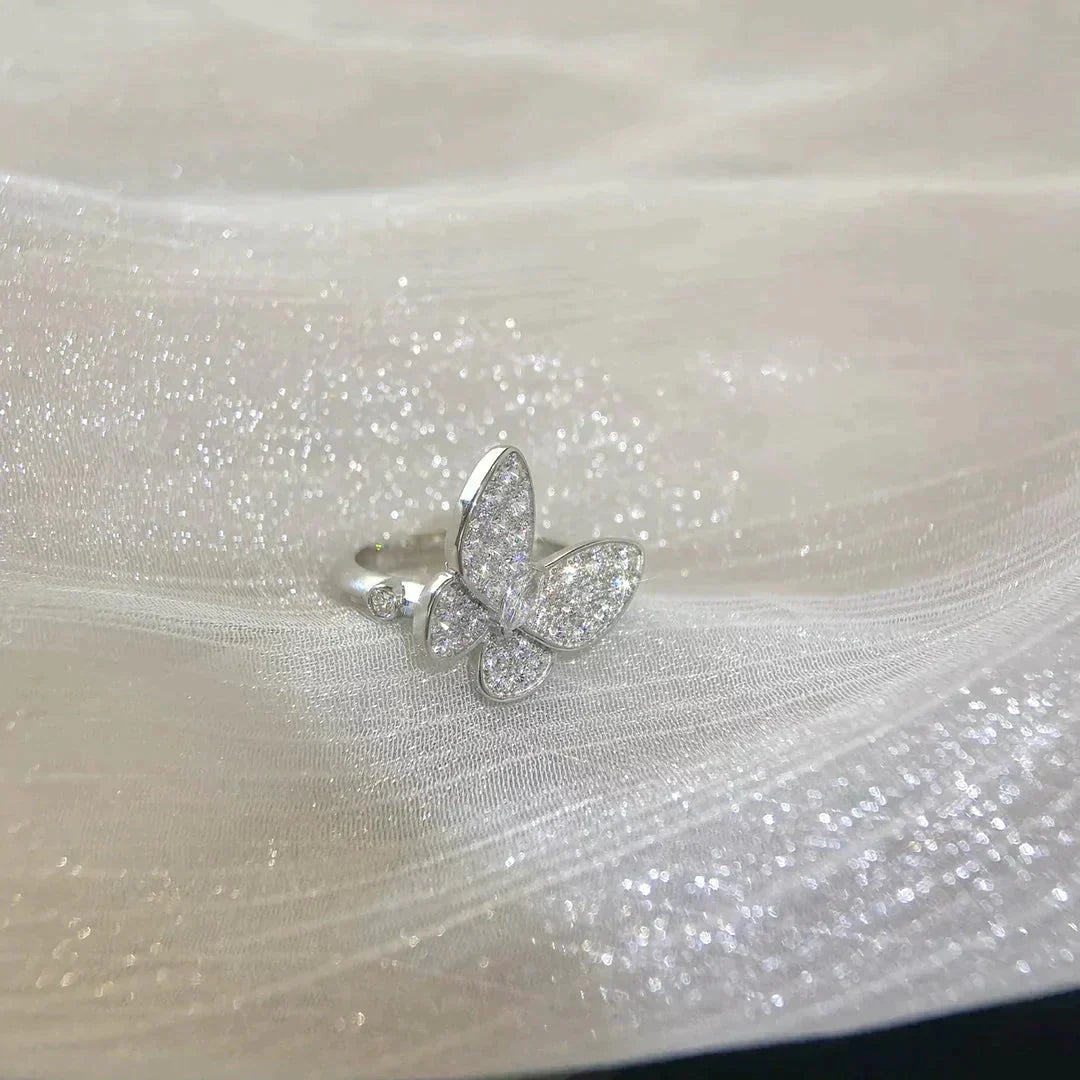 [Amore Fortunato]ANELLO A FARFALLA CON DIAMANTI