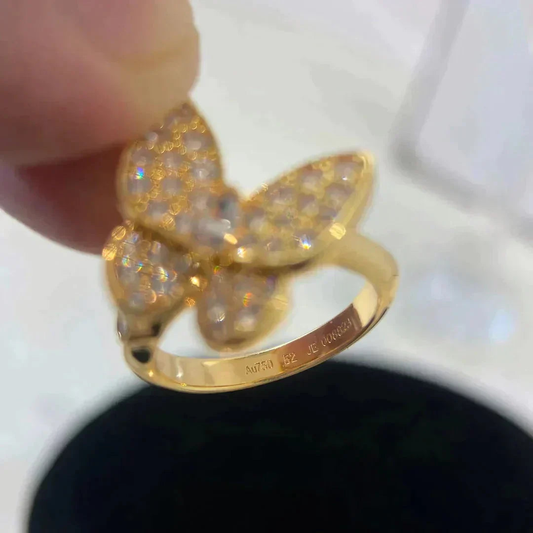 [Amore Fortunato]ANELLO A FARFALLA CON DIAMANTI