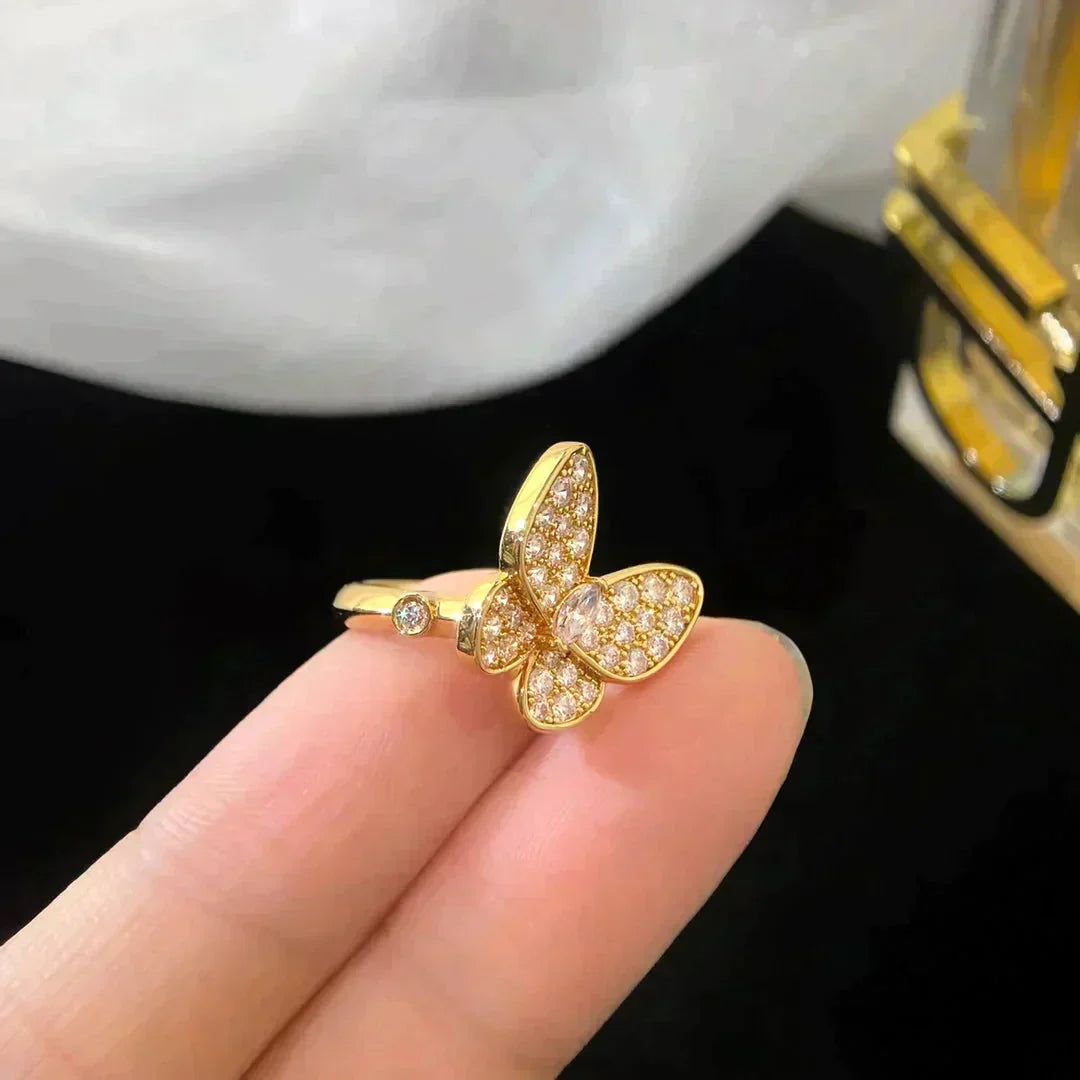 [Amore Fortunato]ANELLO A FARFALLA CON DIAMANTI