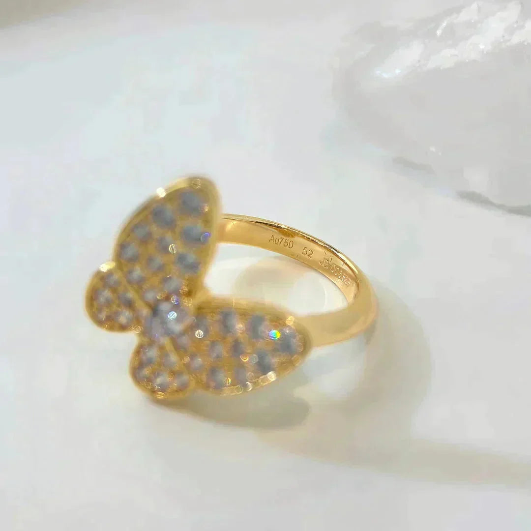 [Amore Fortunato]ANELLO A FARFALLA CON DIAMANTI