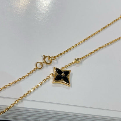 [Love Lucky]COLLANA STELLA MADREPERLA NERA
