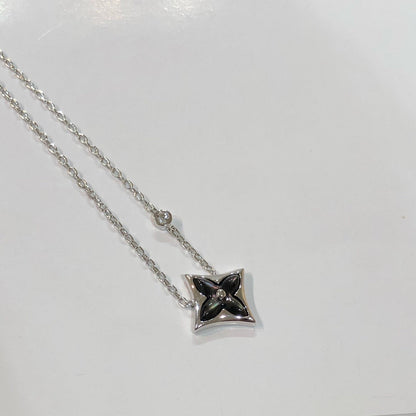 [Love Lucky]COLLANA STELLA MADREPERLA NERA