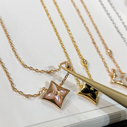 [Love Lucky]COLLANA STELLA MADREPERLA NERA