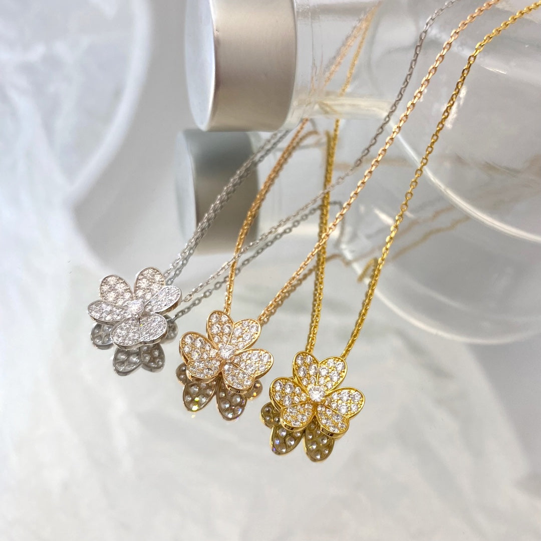 [Love Lucky]COLLIER FLEUR EN DIAMANTS
