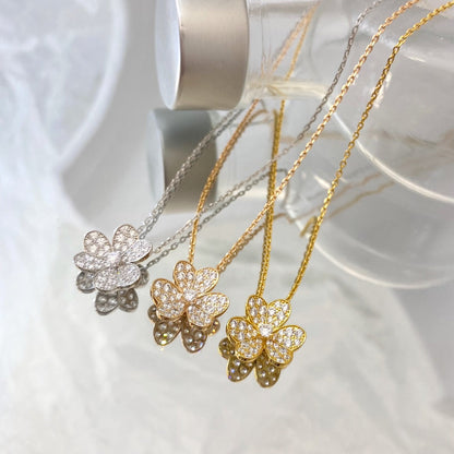 [Love Lucky]COLLIER FLEUR EN DIAMANTS