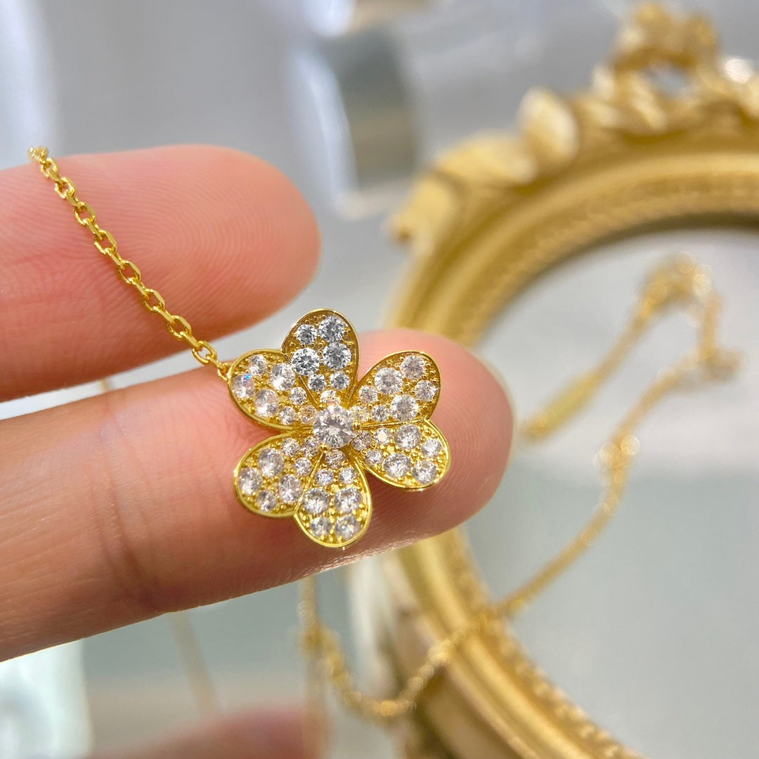 [Love Lucky]COLLIER FLEUR EN DIAMANTS