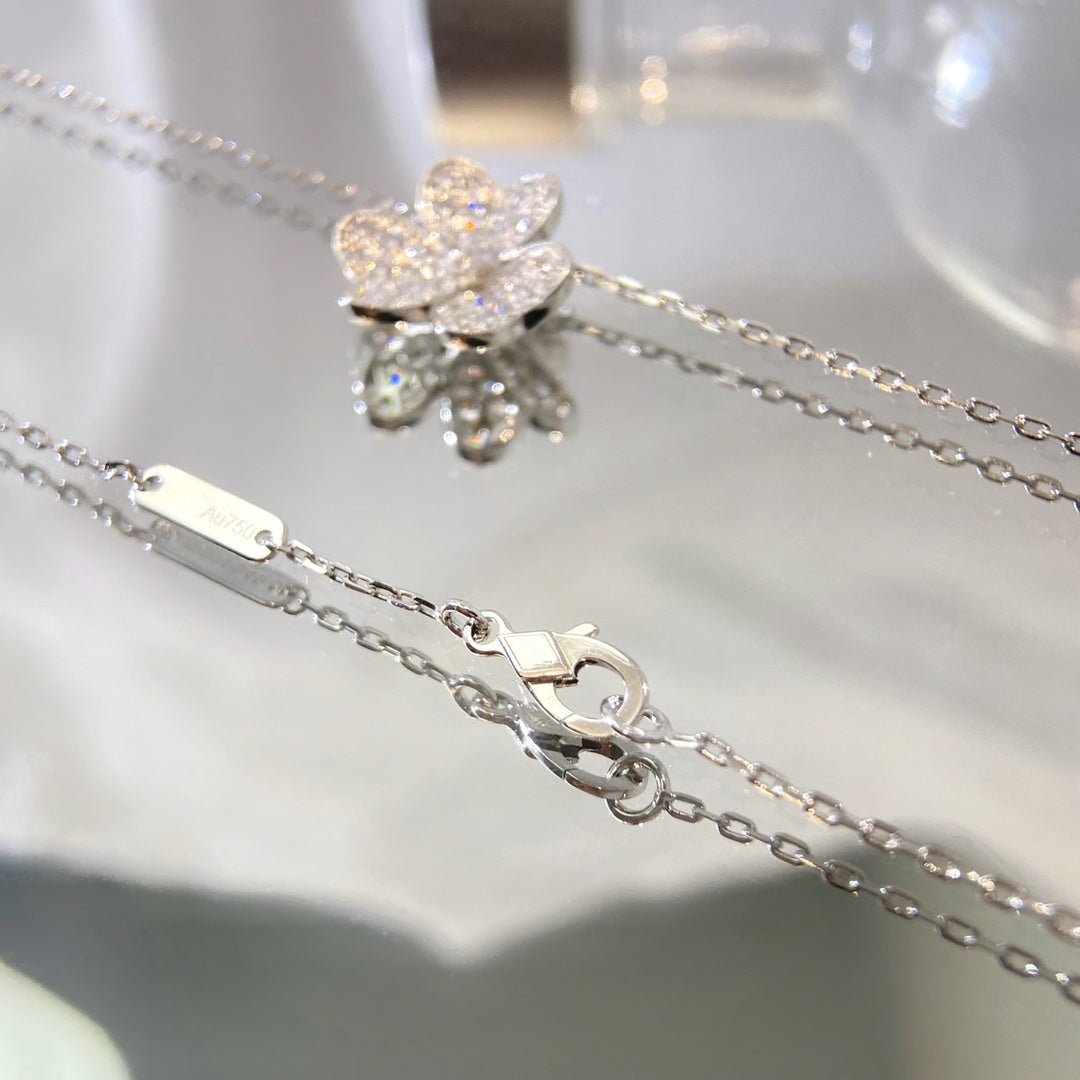 [Love Lucky]COLLIER FLEUR EN DIAMANTS