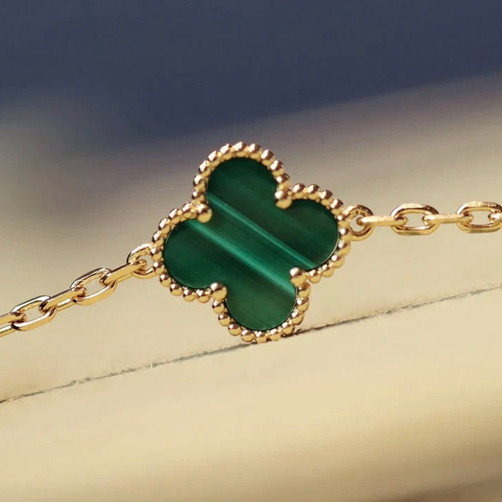 [Love Lucky]CLOVER 20 顆圖案孔雀石金色