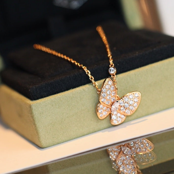 [Love Lucky]COLLIER DIAMANT PAPILLON
