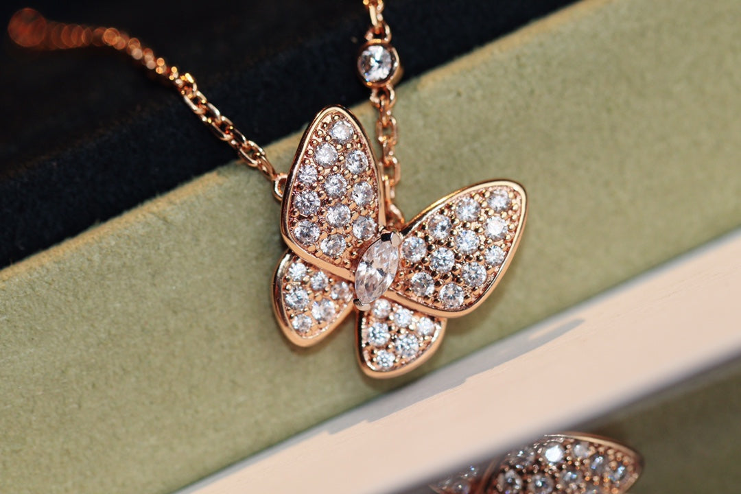 [Love Lucky]COLLIER DIAMANT PAPILLON