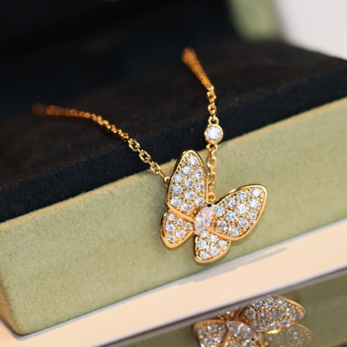 [Love Lucky]COLLIER DIAMANT PAPILLON