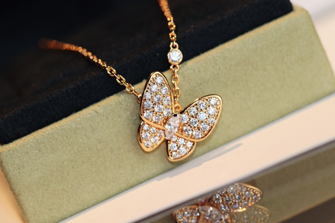 [Love Lucky]COLLIER DIAMANT PAPILLON
