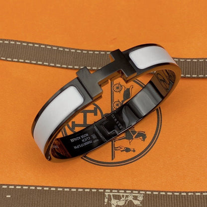 [Love Lucky]H BRACELET 12MM BLACK WHITE CERAMIC