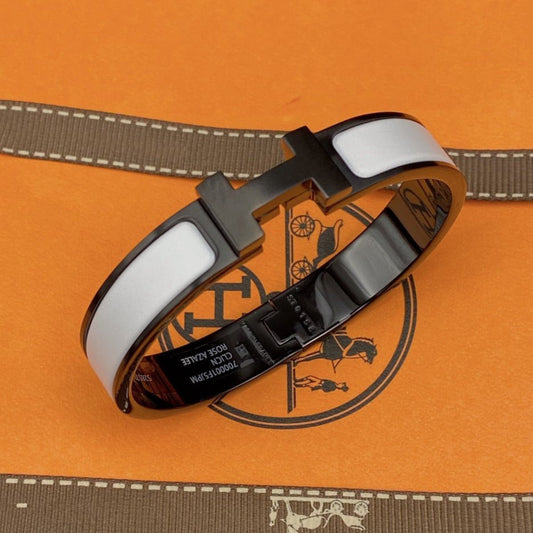 [Love Lucky]H BRACELET 12MM BLACK WHITE CERAMIC