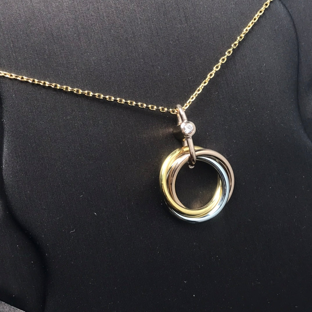 [Love Lucky]TRINITY  NECKLACE 1 DIAMOND