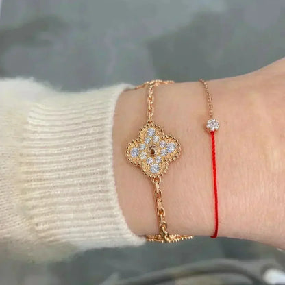 [Love Lucky] CLOVER 5 MOTIF FULL DIAMOND BRACELET COLLECTION