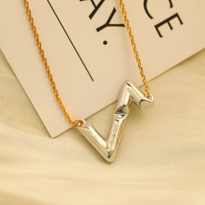 [Love Lucky]COLLAR CON DIJE DE DIAMANTE VOLT SILVER