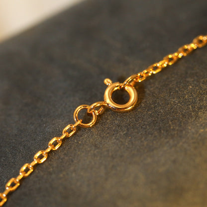 [Love Lucky] CIONDOLO SOLE IN ORO ROSA CON 1 DIAMANTE