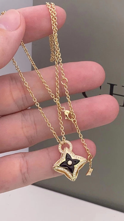 [Love Lucky]COLLIER ÉTOILE PENDENTIF OR ROSE DIAMANT