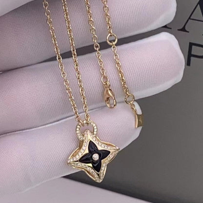 [Love Lucky]COLLIER ÉTOILE PENDENTIF OR ROSE DIAMANT