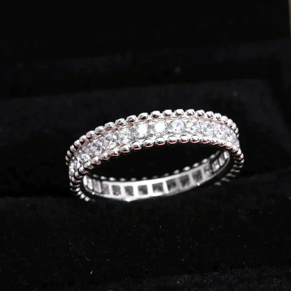 [Love Lucky]BAGUE PERLEE DIAMANT ARGENT