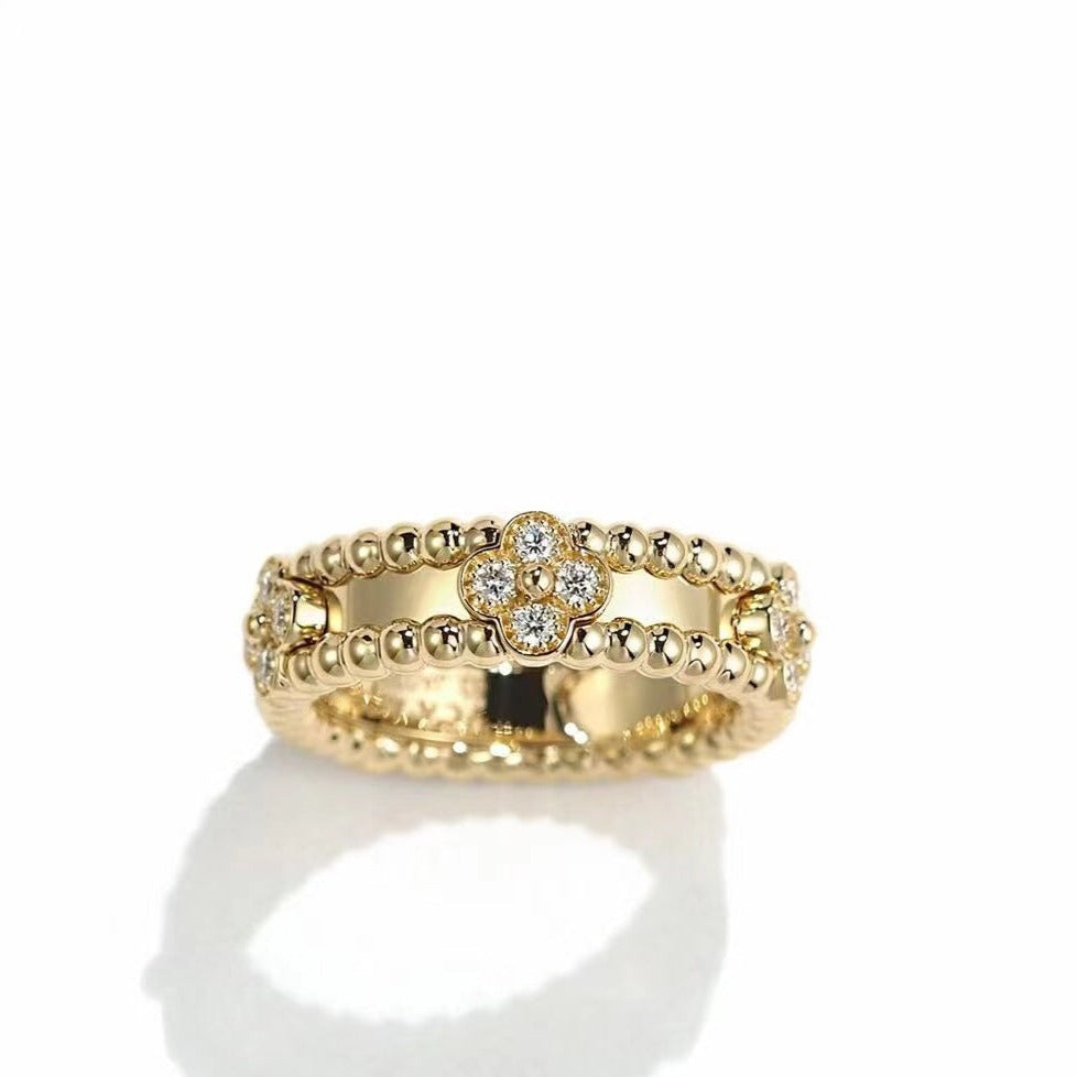 [Love Lucky]BAGUE PERLÉE OR DIAMANT